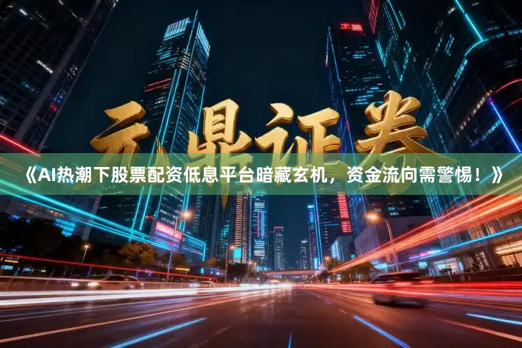 《AI热潮下股票配资低息平台暗藏玄机，资金流向需警惕！》
