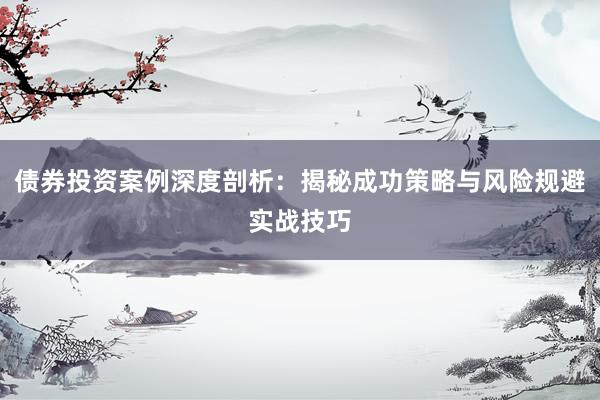 债券投资案例深度剖析：揭秘成功策略与风险规避实战技巧